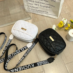 Women's CrossBody Bag, Litchi Rhombic Shoulder Bag