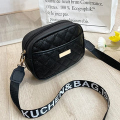 Women's CrossBody Bag, Litchi Rhombic Shoulder Bag