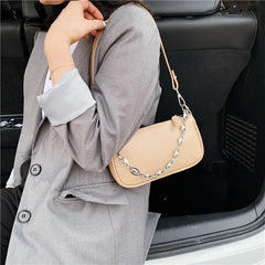 Small PU Leather Shoulder Bags for Women Hand Bags Chain Lizard Pattern Handbags