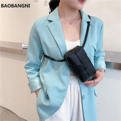 Women's PU Leather Square Shoulder Bag Crossbody Woven Sac Epaule