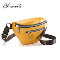 Women's Soft PU Leather Waist Pack for Shopping and Dating