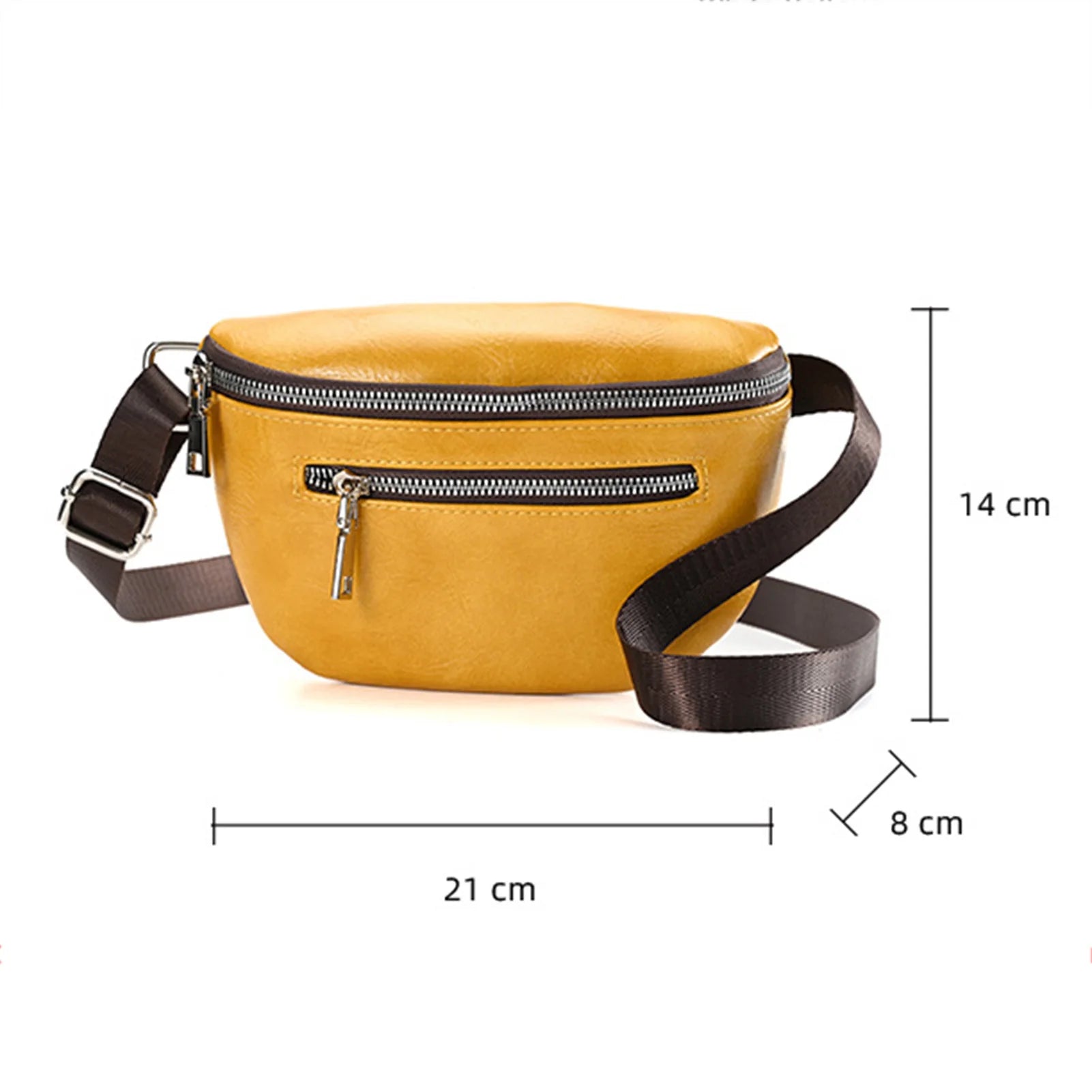 Women's Soft PU Leather Waist Pack for Shopping and Dating