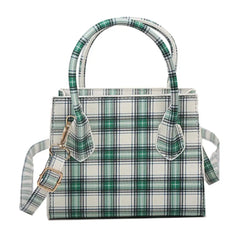 Plaid PU Leather Crossbody Bags For Women Summer Lady Shoulder Handbags