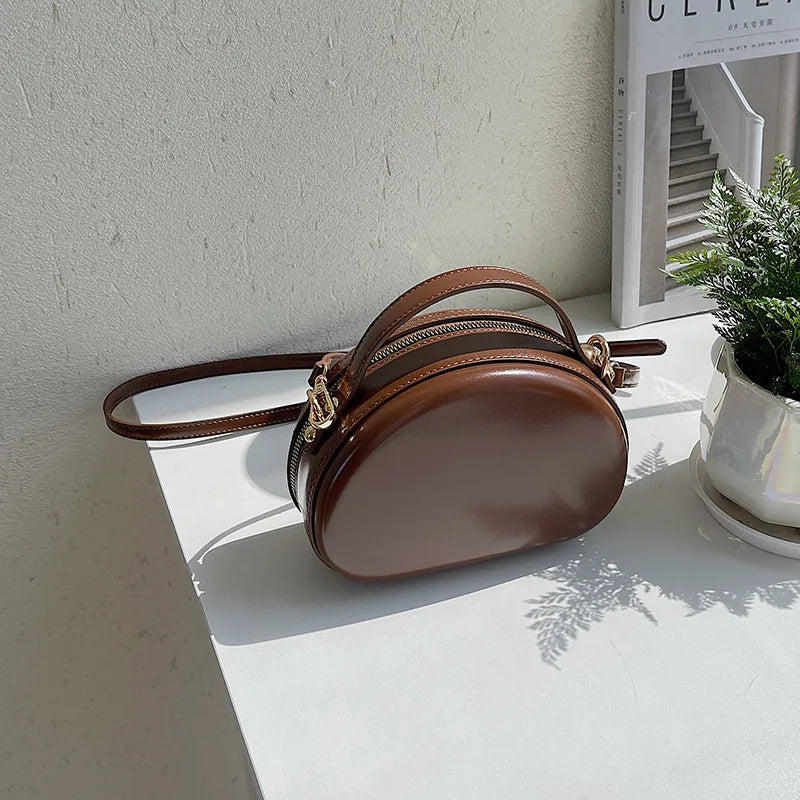 Small Texture Women Shoulder Crossbody Solid Saddle Bag High Ladies Leisure Casu