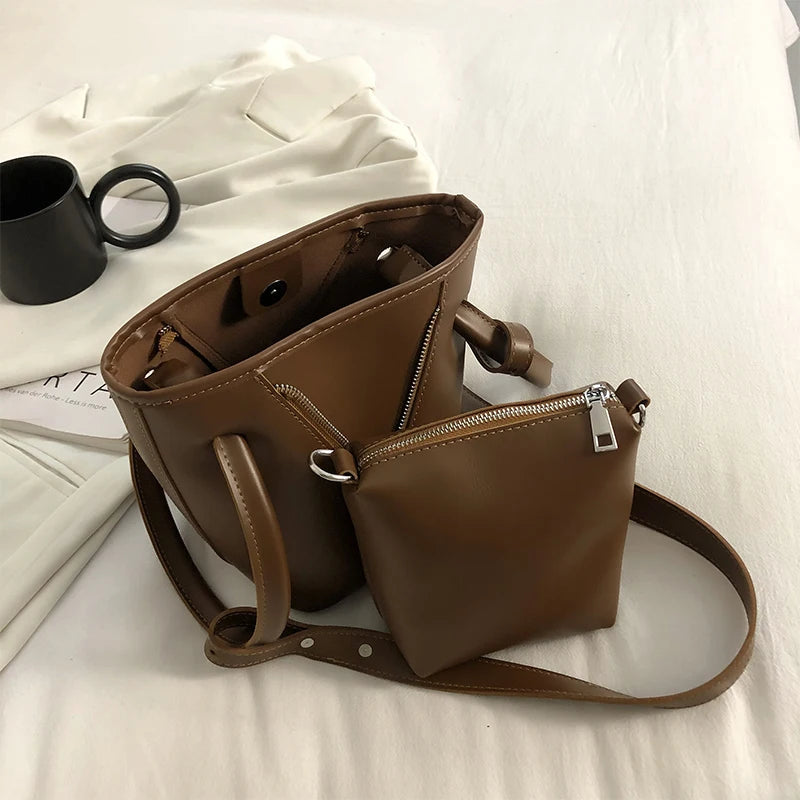 Retro Bucket Crossbody Bag Ladies Messenger Bag Trending Tote Handbag