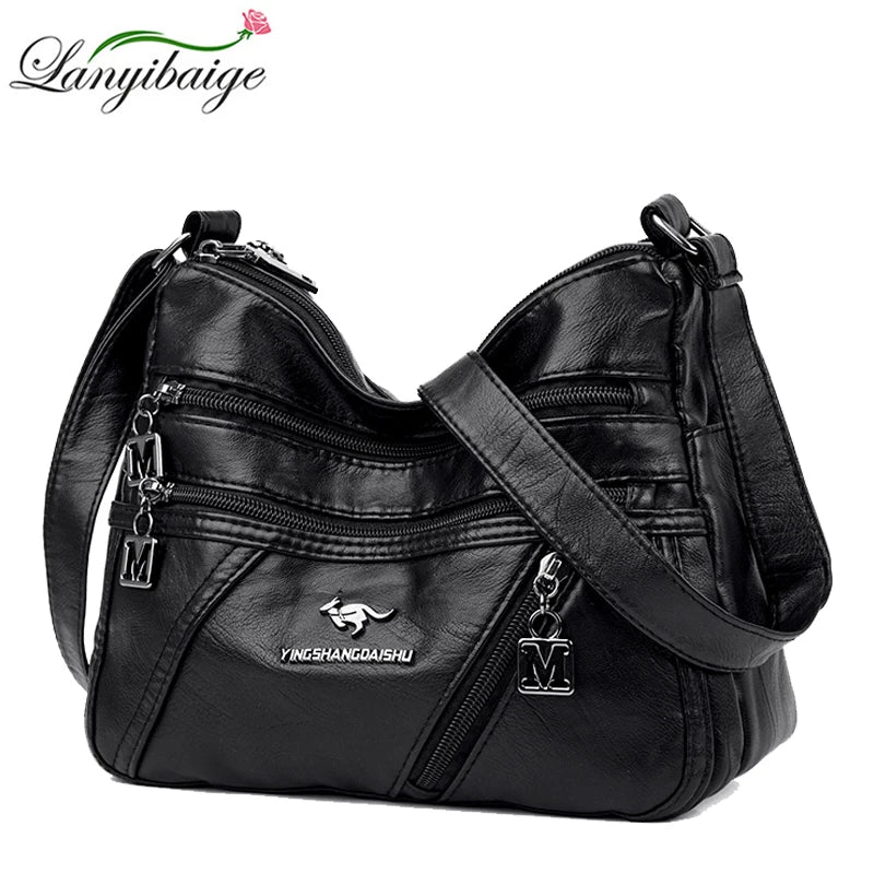 Soft Leather Crossbody Bags for Women Female Shoulder Bags Tote Bag