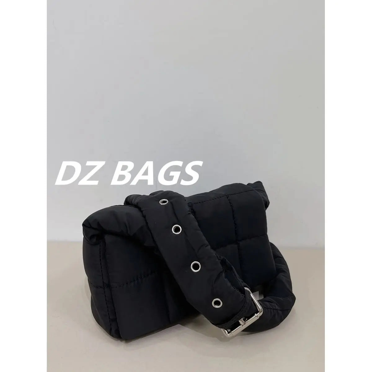 Red Woven Pillow Bag Autumn Winter Women's Shoulder Messenger Down Bag