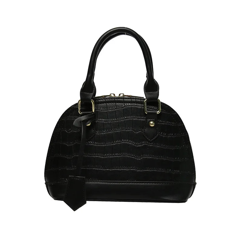 Retro Casual Shell Bag Women Totes Shoulder Bags Female Leather Crocodile Chain