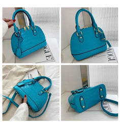 Retro Casual Shell Bag Women Totes Shoulder Bags Female Leather Crocodile Chain