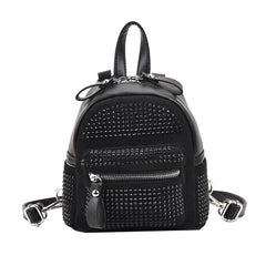 Small Rhinestone Backpack Women Crystal Travel Shoulder School Bag
