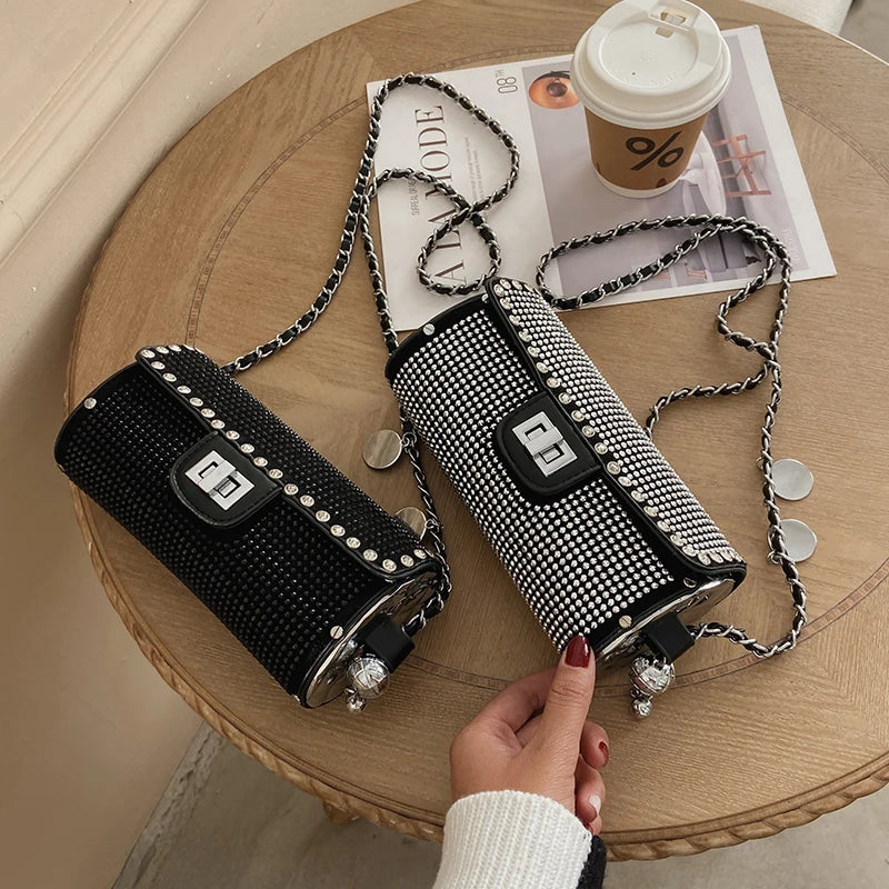 Rhinestones Evening Party Clutch Wedding Purses Handbag Women Shoulder Bag
