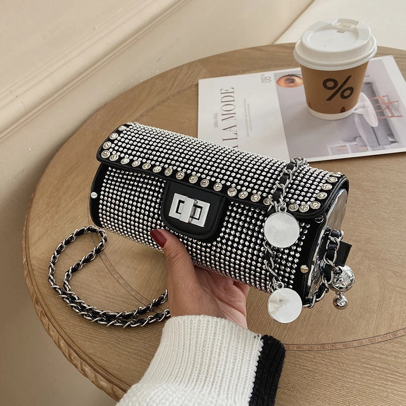 Rhinestones Evening Party Clutch Wedding Purses Handbag Women Shoulder Bag