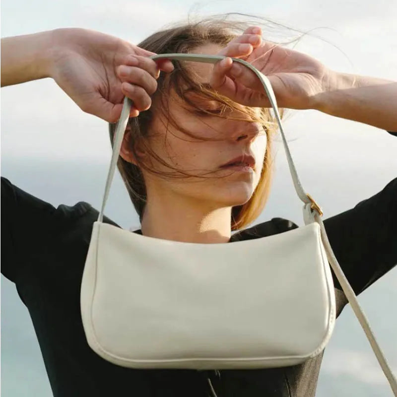 Vintage Leather Small Shoulder Bag for Women