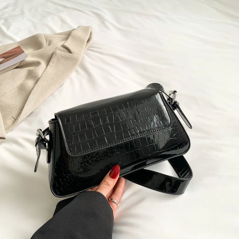 Small Shoulder Bags For Women Solid PU Leather Flap Handbags
