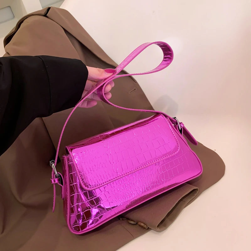 Small Shoulder Bags For Women Solid PU Leather Flap Handbags