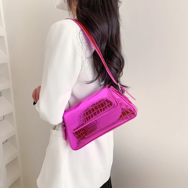 Small Shoulder Bags For Women Solid PU Leather Flap Handbags