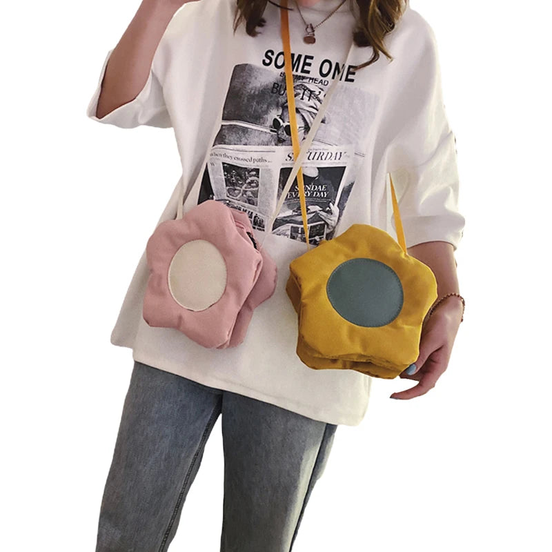 Flower Shape Crossbody Bag Satchel for Women and Girls