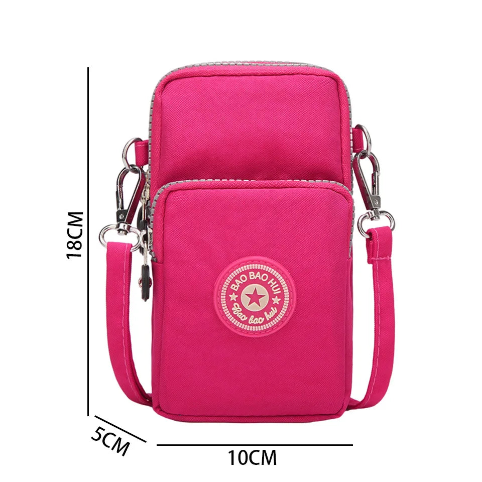 Small Shoulder Bags Nylon Women Mobile Phone Bags Mini Female Messenger Purse La