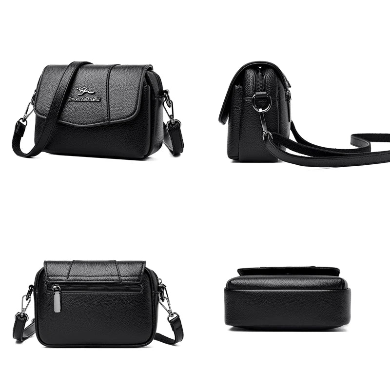 Small Leather Shoulder Bag Women's Purse Handbag Lady Sac A Main Femme