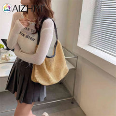 Summer Shoulder Bag Women Crossbody Purse Woven Messenger Handbags