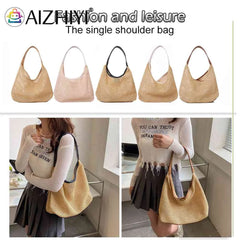 Summer Shoulder Bag Women Crossbody Purse Woven Messenger Handbags
