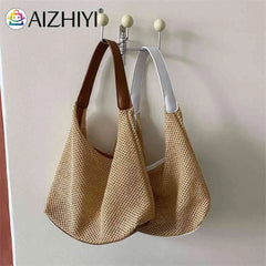 Summer Shoulder Bag Women Crossbody Purse Woven Messenger Handbags