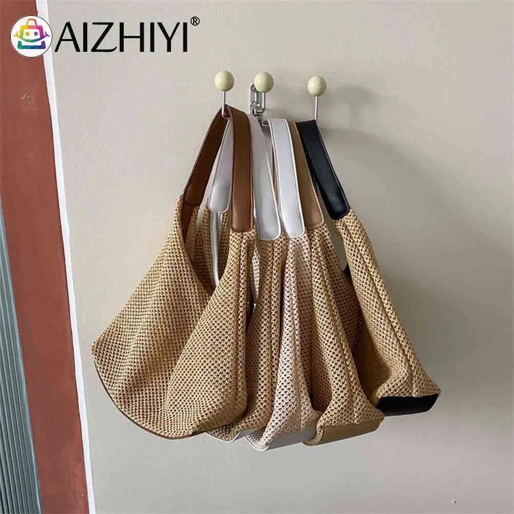 Summer Shoulder Bag Women Crossbody Purse Woven Messenger Handbags