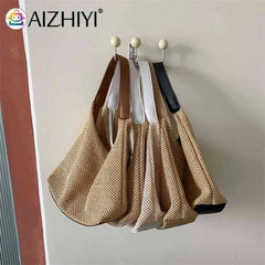 Summer Shoulder Bag Women Crossbody Purse Woven Messenger Handbags