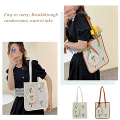 Summer Crossbody Lady Travel Handbags Woven Crossbody Messenger Handbags