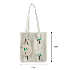 Summer Crossbody Lady Travel Handbags Woven Crossbody Messenger Handbags