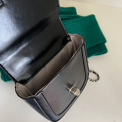Women's Small Shoulder Crossbody Bag PU Leather Messenger Chain Handbag