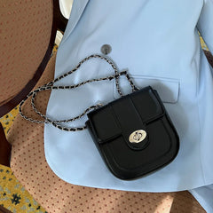 Women's Small Shoulder Crossbody Bag PU Leather Messenger Chain Handbag