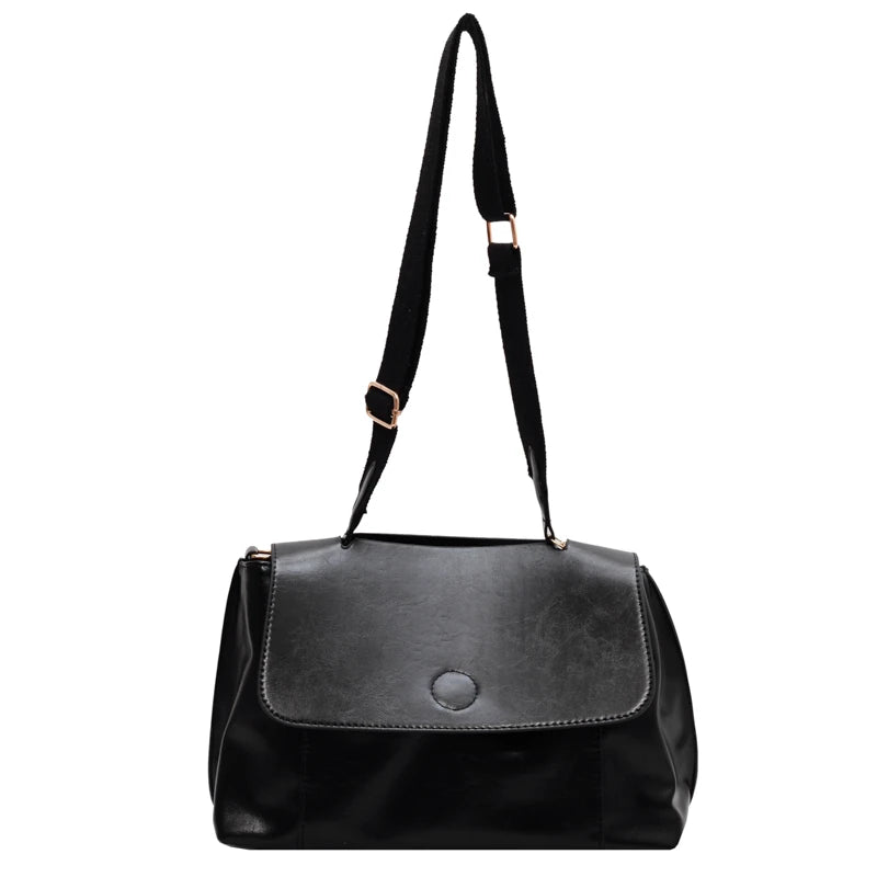 Vintage Leather Crossbody Bag for Women Winter