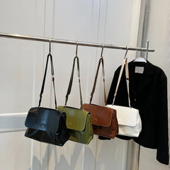 Vintage Leather Crossbody Bag for Women Winter