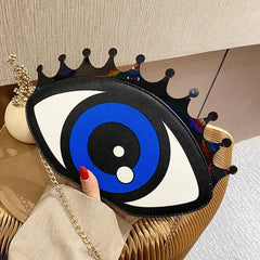 Women Shoulder Bag Mini Ladies Crossbody Eye PU Leather Chain Messenger Purse