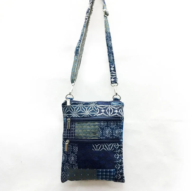 Boho Crossbody Bag for Women Cotton Messenger Sling Bag