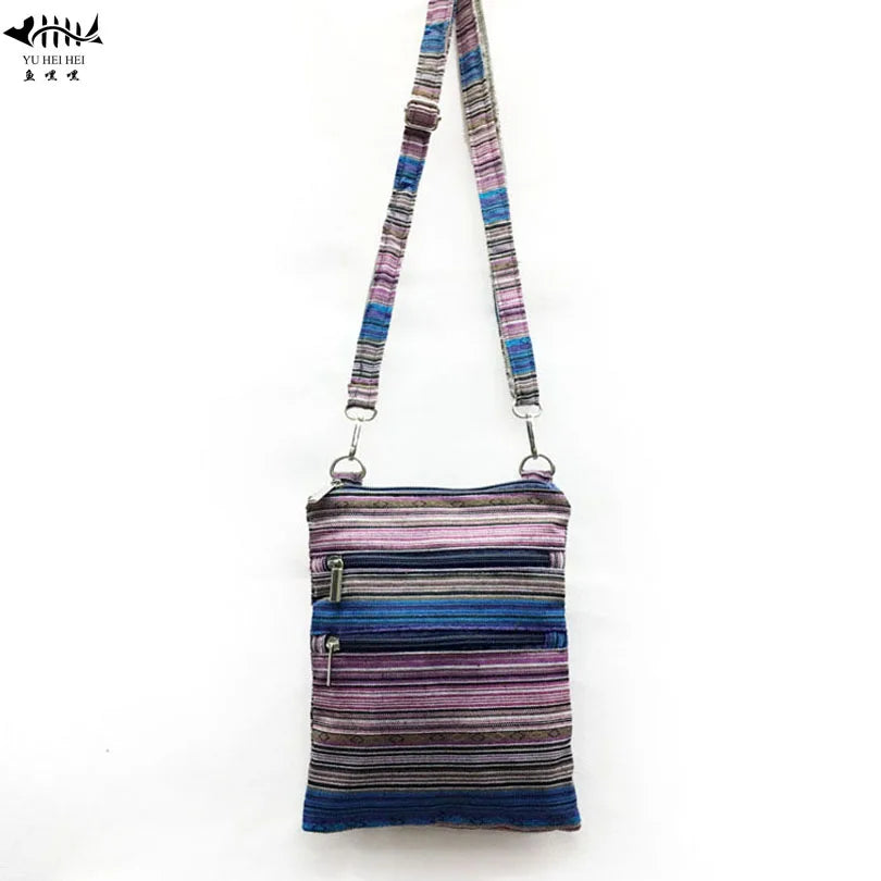 Boho Crossbody Bag for Women Cotton Messenger Sling Bag