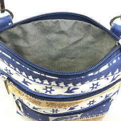 Boho Crossbody Bag for Women Cotton Messenger Sling Bag