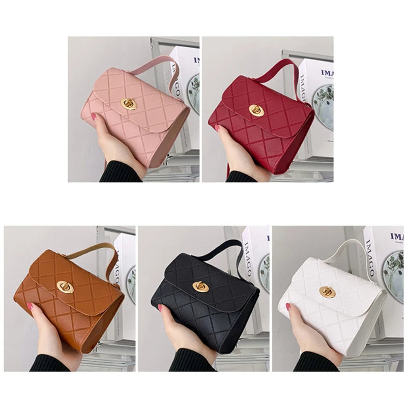 Small Stripes Messenger Bag Women Shoulder Crossbody Handbag