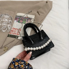 Crocodile Pattern Chain Shoulder Messenger Bag for Women