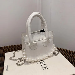 Crocodile Pattern Chain Shoulder Messenger Bag for Women