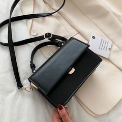 Small Square Bag One Shoulder Bag For Woman PU Leather Messenger Bag