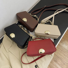Small Square Bag Summer PU Leather Women's Handbag Chain Shoulder Messenger Bags