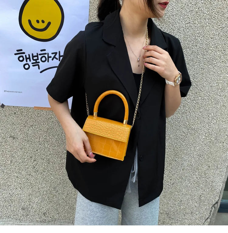 Small Square Bags For Women Messenger Bag Chains Girl's Handbag Casual