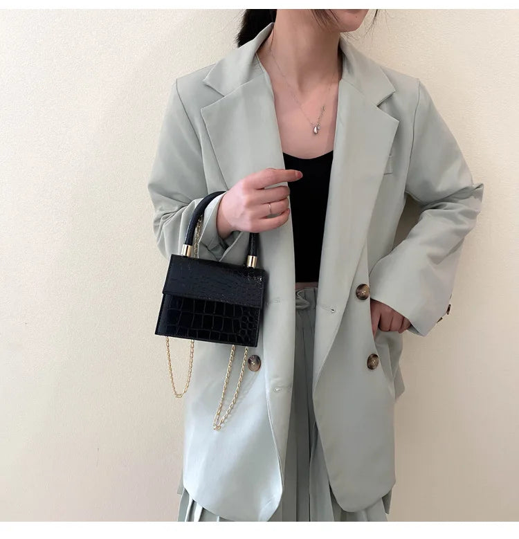 Small Square Bags For Women Messenger Bag Chains Girl's Handbag Casual