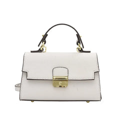 Square Bags for Women Metal Lock Top Handle Bag Shoulder Crossbody Bags