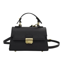 Square Bags for Women Metal Lock Top Handle Bag Shoulder Crossbody Bags