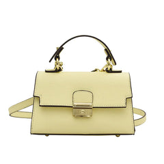 Square Bags for Women Metal Lock Top Handle Bag Shoulder Crossbody Bags