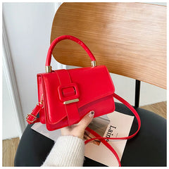 Small Square Bag for Women PU Leather Shoulder Messenger Crossbody Bag