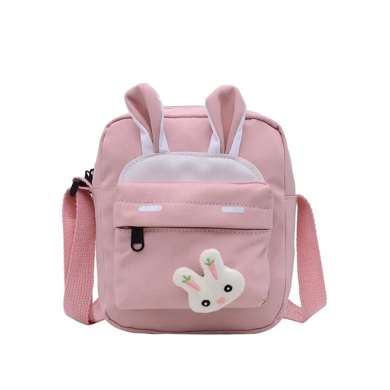 Small Square Nylon Ladies Handbag Rabbit Shoulder Bag